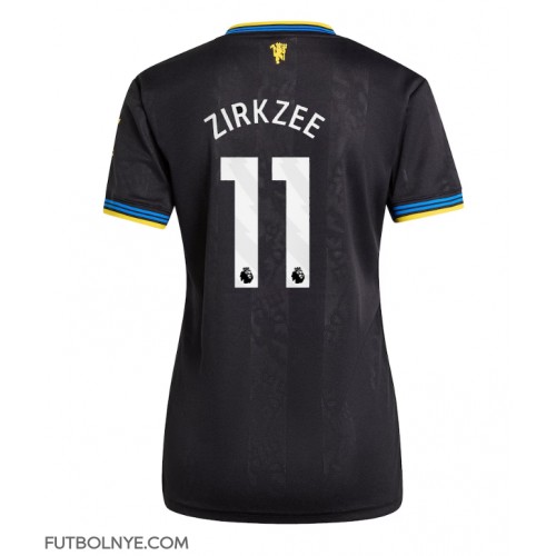 Camiseta Manchester United Joshua Zirkzee #11 Tercera Equipación para mujer 2025-26 manga corta